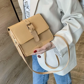 

Women Solid Casual Flap Shoulder Bags Ladies Interior Compartment Cover Versatile Crossbody Bag Female Vintage Handbags