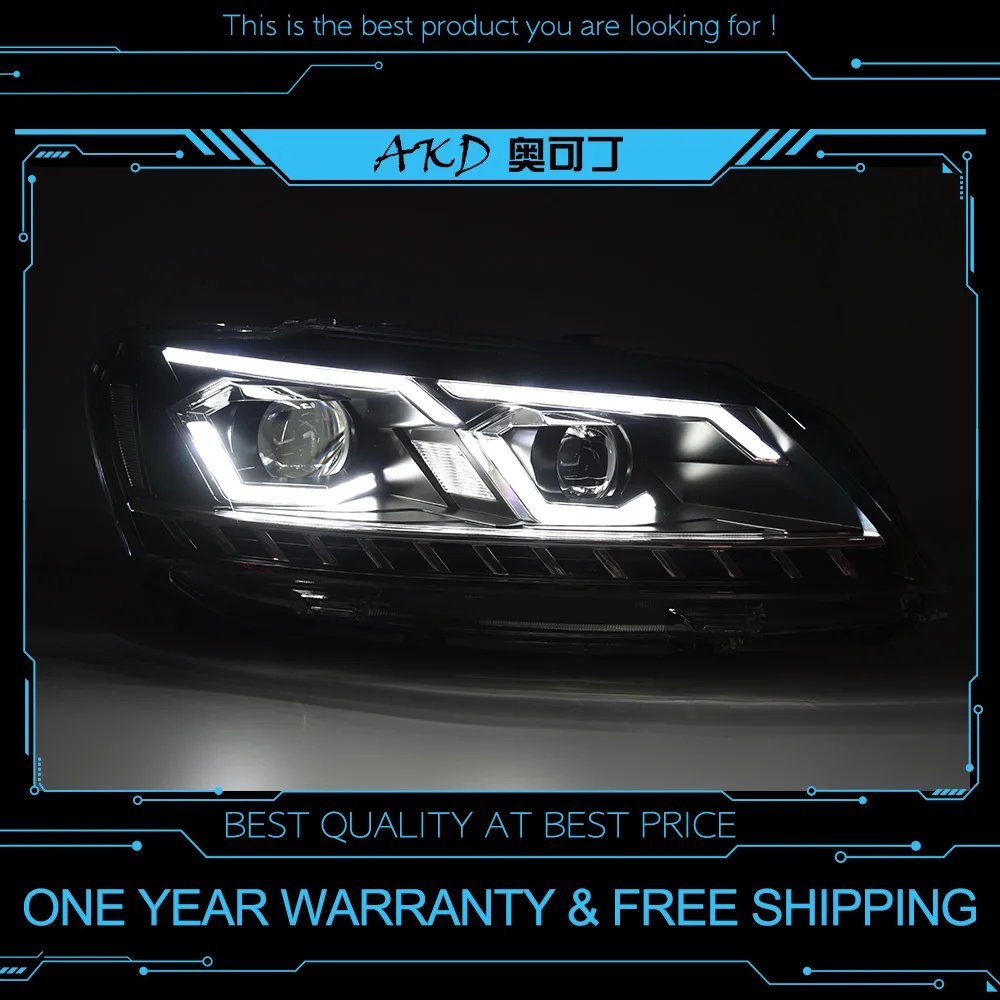 AKD тюнинг Автомобильная фара для Volkswagen Passat US verson 2011 светодиодные фары DRL ходовые