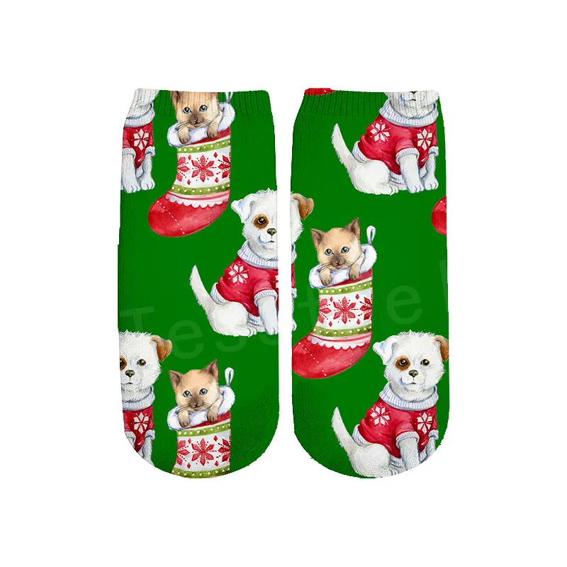 Рождественский Санта-Клаус, 3 Dfull, с принтом, для женщин, мужчин, мальчиков и девочек, с героями мультфильмов, Harajuku, повседневные новые модные носки, стиль-1