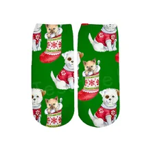 Рождественский Санта-Клаус, 3 Dfull, с принтом, для женщин, мужчин, мальчиков и девочек, с героями мультфильмов, Harajuku, повседневные новые модные носки, стиль-1