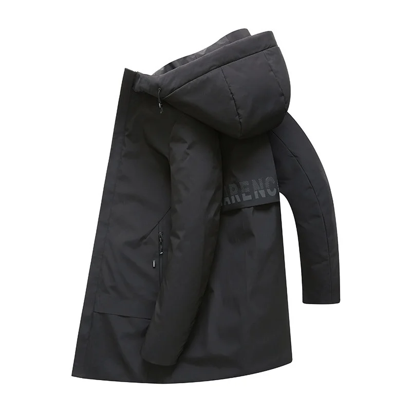 Зимние Для Мужчин's 90% куртка на гусином пуху, мужская мода, Бизнес Пуховики на гусином пуху Для мужчин дутая куртка с капюшоном длинное пуховое пальто-парка JK-853