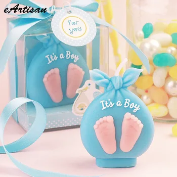 

Creative Baby's Feet Candle Boy and Girl Art Cake Decoration Children Birthday Wedding Gender Reveal Party Decor Romantic Gift