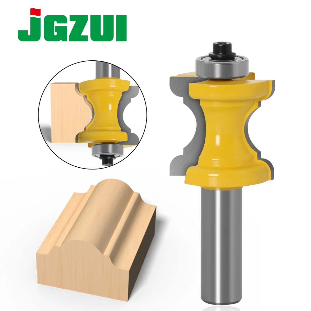 1PC 1/2" 12mm 6mm 8mm Shank Bullnose with Bead Column Router Bit Line knife Woodworking cutter Tenon Cutter for Tool | Инструменты