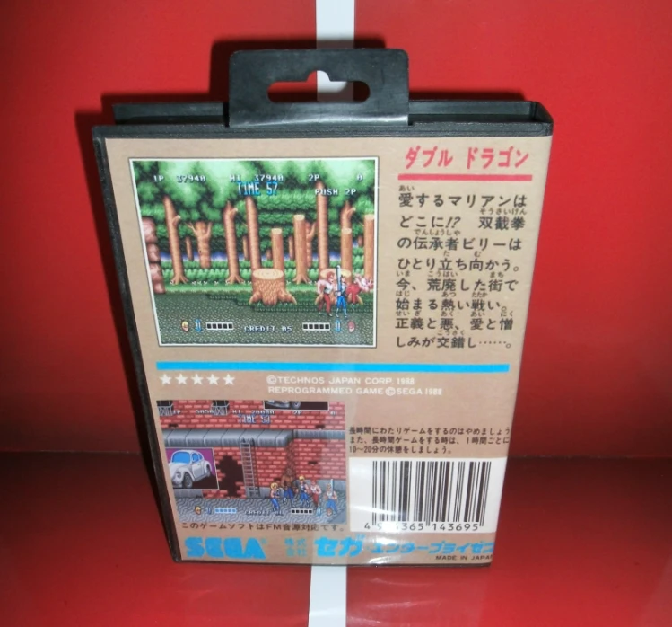 MD games card-Double Dragon Japan чехол с коробкой и руководством для MD MegaDrive Genesis видеоигровая консоль 16 бит MD card