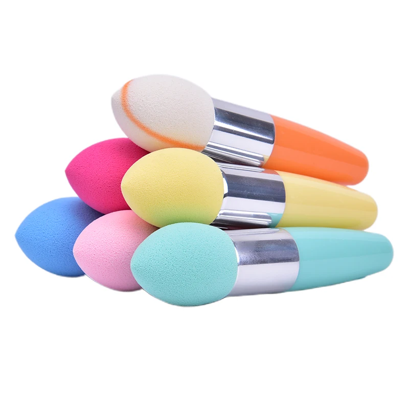1 шт. Профессиональный спонж для макияжа с ручкой, косметическая губка, спонж для макияжа, 2 стиля