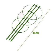 

1 Set Of Plant Support Stand Plastic Coated Steel Frame Durable 45cm Climbing Vine Rack Adjustable Garden Supplies