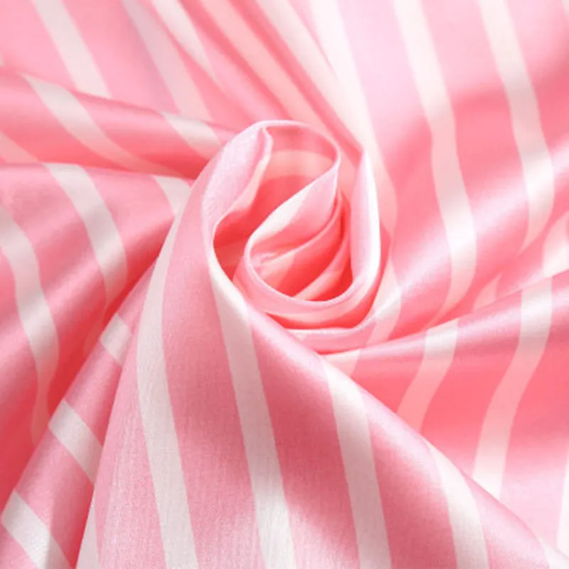 Пижамы, 8 шт./комплект, розовая пижама в полоску, атласная пижама для женщин, домашняя одежда для сна с вышивкой неглиже, Пижамный костюм