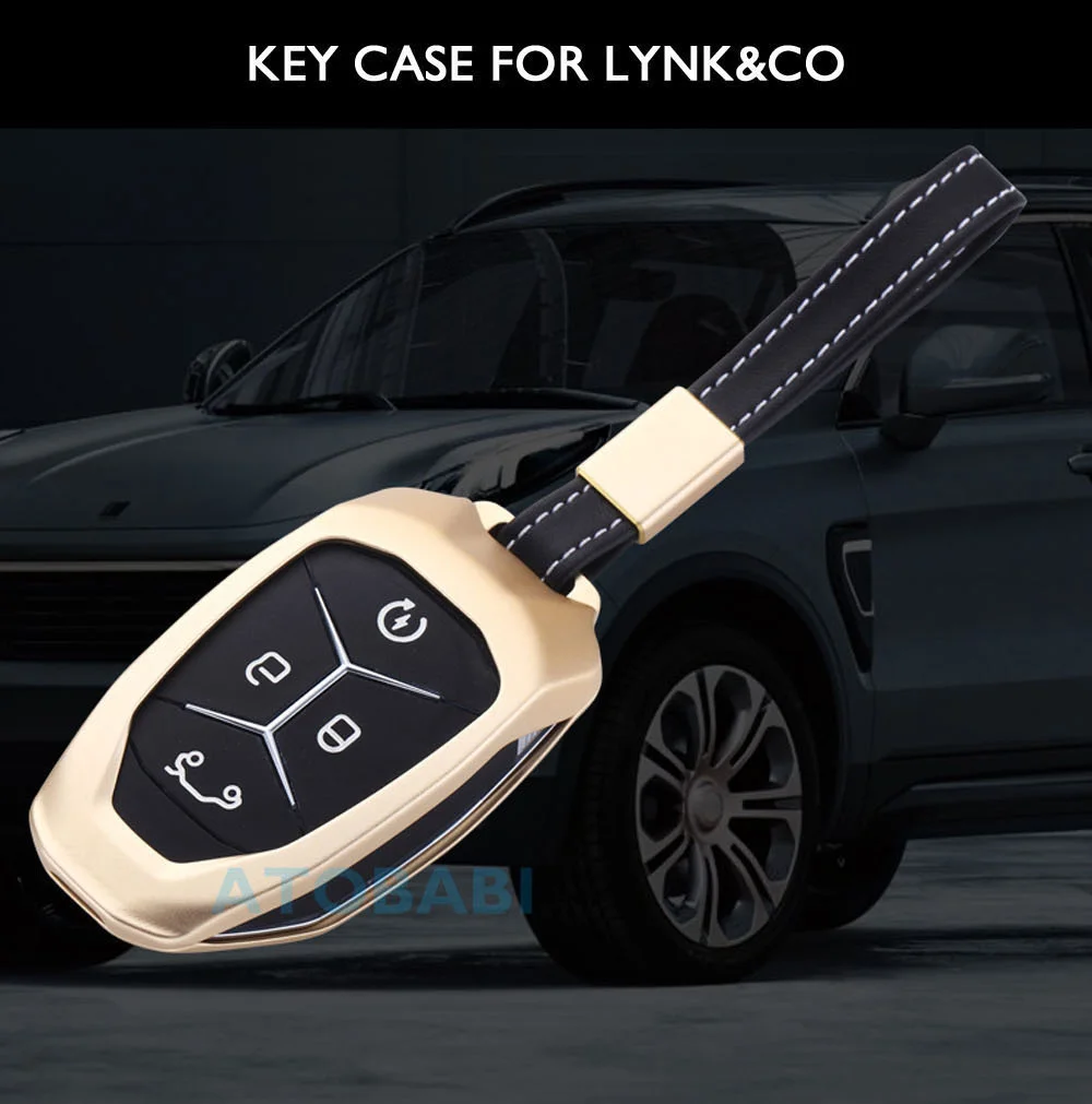 Алюминиевый сплав автомобильный ключ чехол для LYNK& CO 01 Geely сумка для ключей умный пульт дистанционного Fob оболочка защитная рамка авто аксессуары