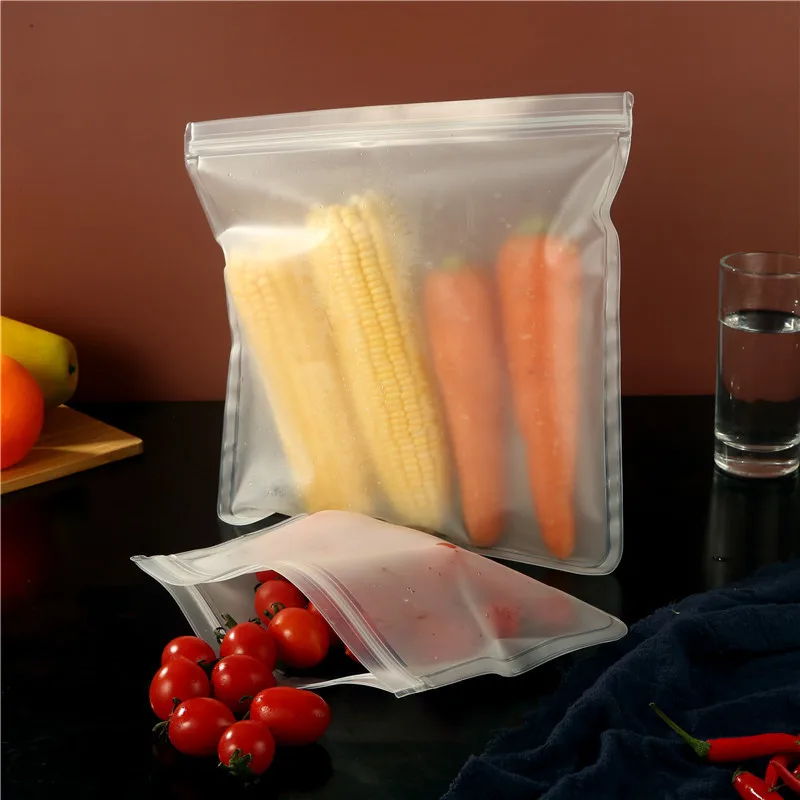 

PEVA Storage Reusable Ziplock Bag Eco Friendly Food Storage Sealed Freezer Bag Fruit Fresh Bag 8/12/16/20 Pcs/Set Free Shipping