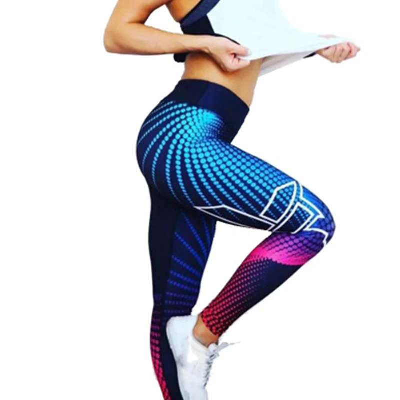

Print Elastic Sports Fitness Leggings Women Gothic Slim Push Up Running Legging Pants Female Punk Rock Wild Gym Workout Trousers