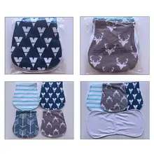 4Pcs/Pack Baby Burp Cloths Curved Absorbent Feeding Towel Anti-spit Milk Supply