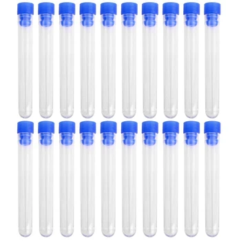 

20 Pcs. Not Graduated Plastic Test Tube Lab Test Tool With