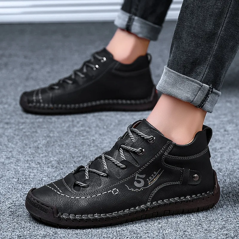 

Autumn And Winter Men Anti-slip Wear-Resistant Outdoor Shoes New Style British-Style Hot Selling Casual Shoes Brushed And Thick