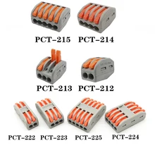 30/50/100pcsFast Casa Compacto Conexão de Fio empurre Bloco Terminal de Fiação Conectores De fios de Cabo-клеммы PCT-212 Universal