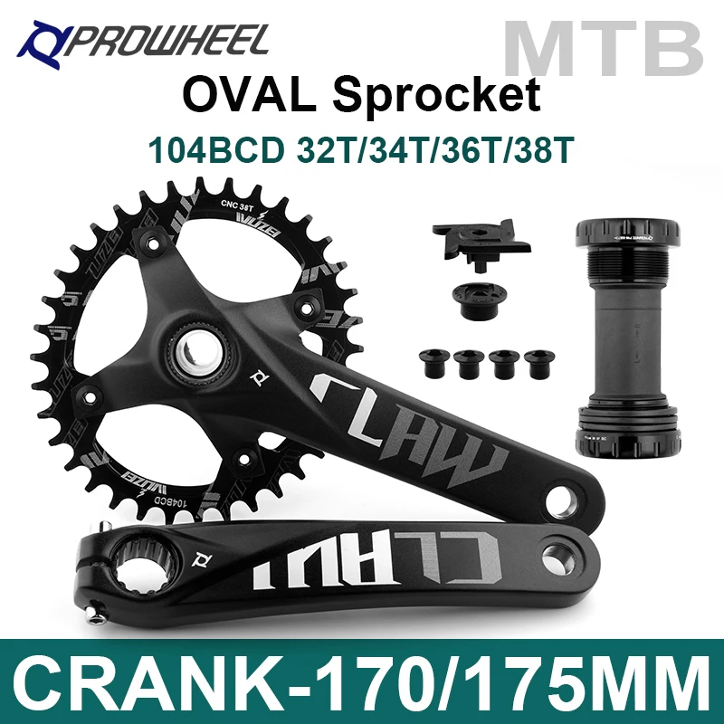 Звездочка овальная для горного велосипеда PROWHEEL 32/34/36/38T 104BCD 170 мм 175 | Спорт и