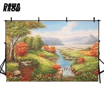 

DAWNKNOW Oil Painting Vinyl Photography Background For Baby Landscape Photo Shoot Backdrop For Wedding Photo Studio lv342