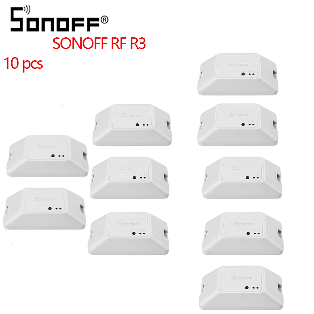 4/10 шт. Sonoff RF R3 433 МГц RF Smart Wifi переключатель задержки умный дом контроллер света через приложение eWeLink работает с Alexa