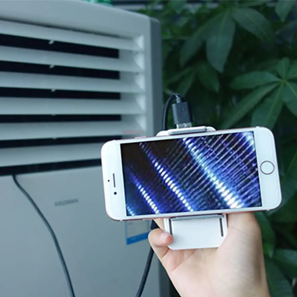 2.0MP Полужесткий бороскоп Инспекционная камера со складным держателем для телефона водонепроницаемый Змеиный эндоскоп для iOS iPad PC Android