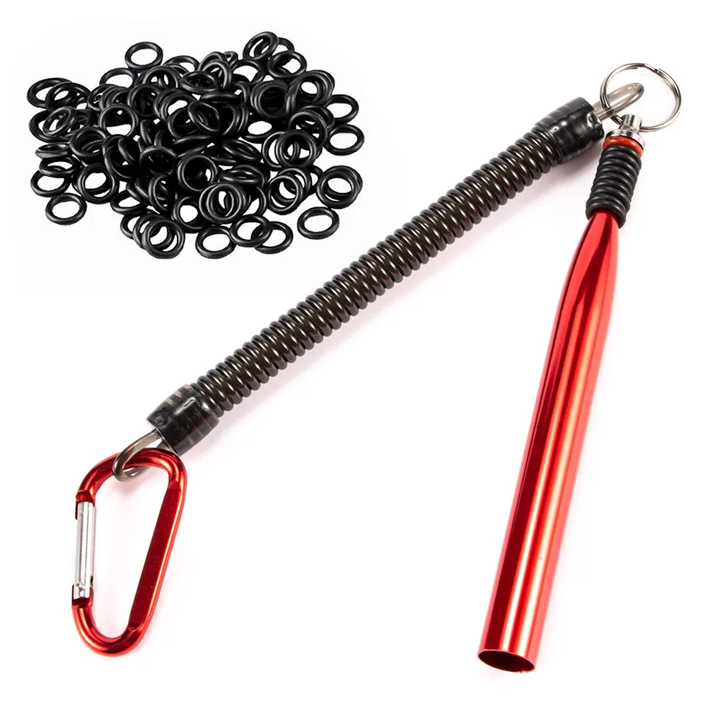 100Pcs O Rings Aluminum Alloy Portable Wacky Worm Rig Tool Kits For Soft Baits Lures Fishing Accessories 100Pcs O Rings Aluminum Alloy Portable Wacky Worm Rig Tool Kits For Soft Baits Lures Fishing Accessories