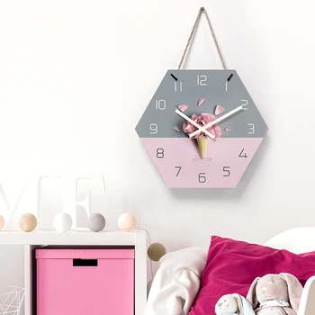 

Nordic Creative Wall Clock Modern Minimalist Living Room Wall Clocks Mute Bedroom Relojes De Pared Wall Watch Home Decor DD45WC