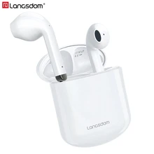 Langsdom T17 Wireless Headphones Volume Control auriculares TWS Bluetooth Earphones True Wilress Earbuds with Dual Mic for Phone