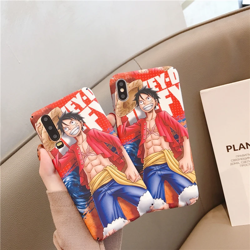 One Piece Phone Case Japan Anime Cartoon Luffy Coque For Iphone Xs Max Xr X 6 6s 7 8 Plus Funny Smile Plastic Phone Cover Capa Fitted Cases Aliexpress