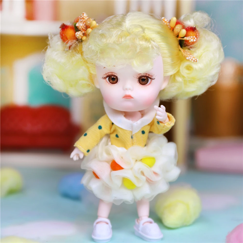 DBS Dream Fairy 1/12 BJD 26 joint body ob11 mini doll with clothes shoes 14cm Cute children gift toy kawaii dodo doll - 5