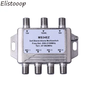 

For DVB T2 3x4 Stand-Alone Multiswitch Satellite Splitter TV HD Signal Cable Satellite Switch FTA TV LNB Switch For DVB-S2