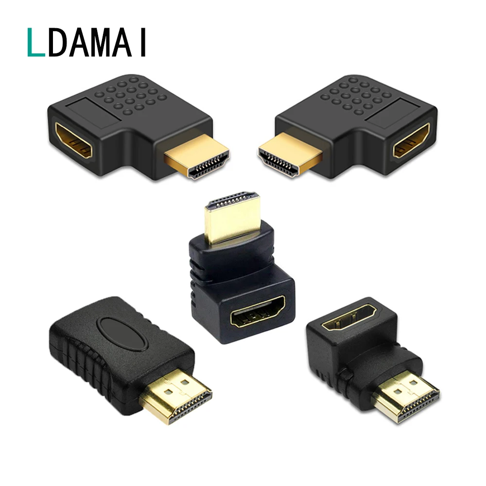 Adapter Extender-Coupler Connector Hdmi-Compatible-Cable Right-Angle 90-Degree Male-To-Female-Converter
