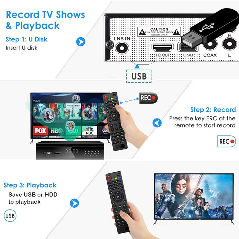 KOQIT DVB S2 цифровой спутниковый ресивер декодер тюнер приемник Wifi Youtube m3u IPTV Biss vu USB