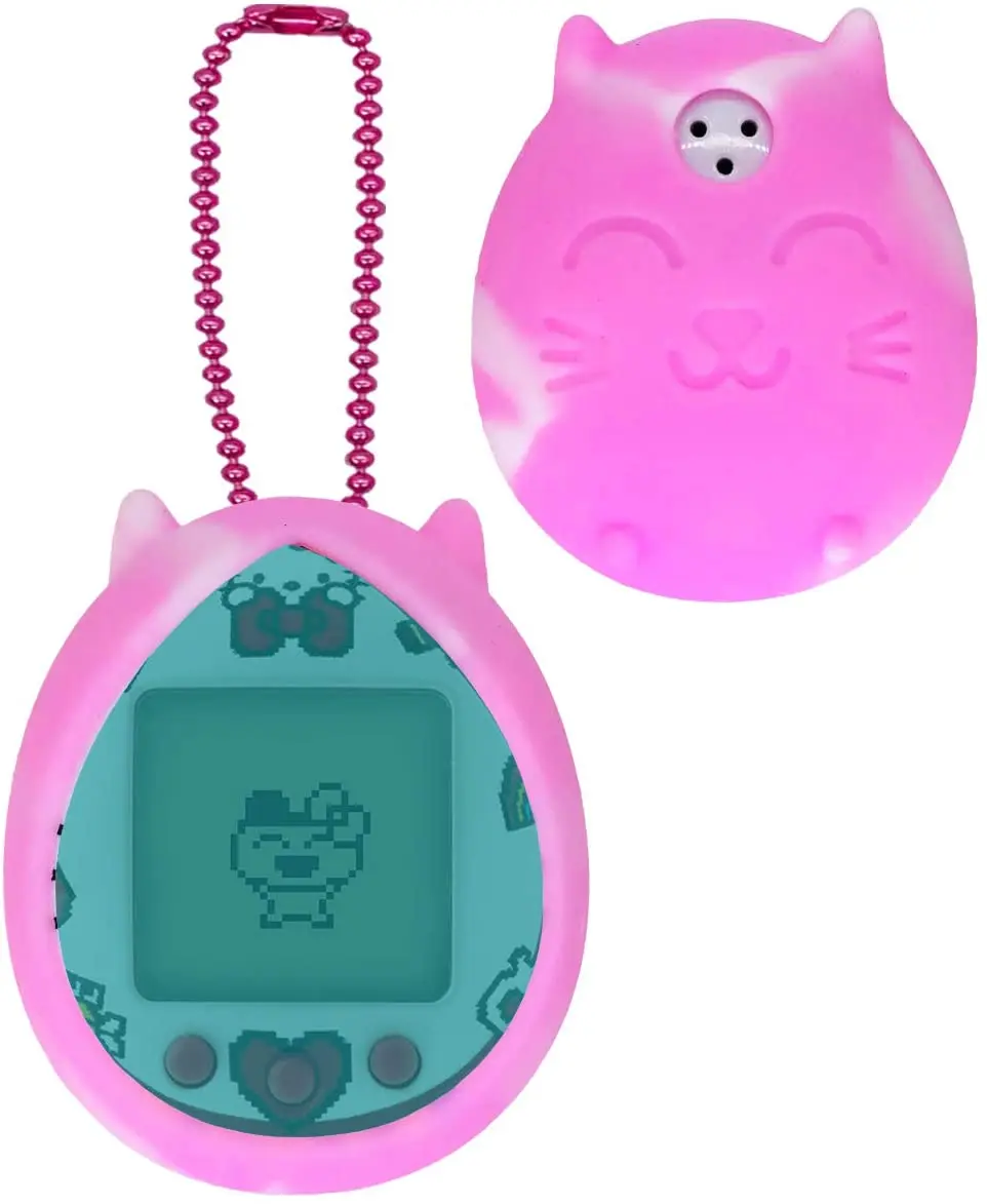 Silicone Pele Protetora Capa para Tamagotchi Kitty Luva Shell Pac-man Device Anel Colorido Também se Encaixa Incluído