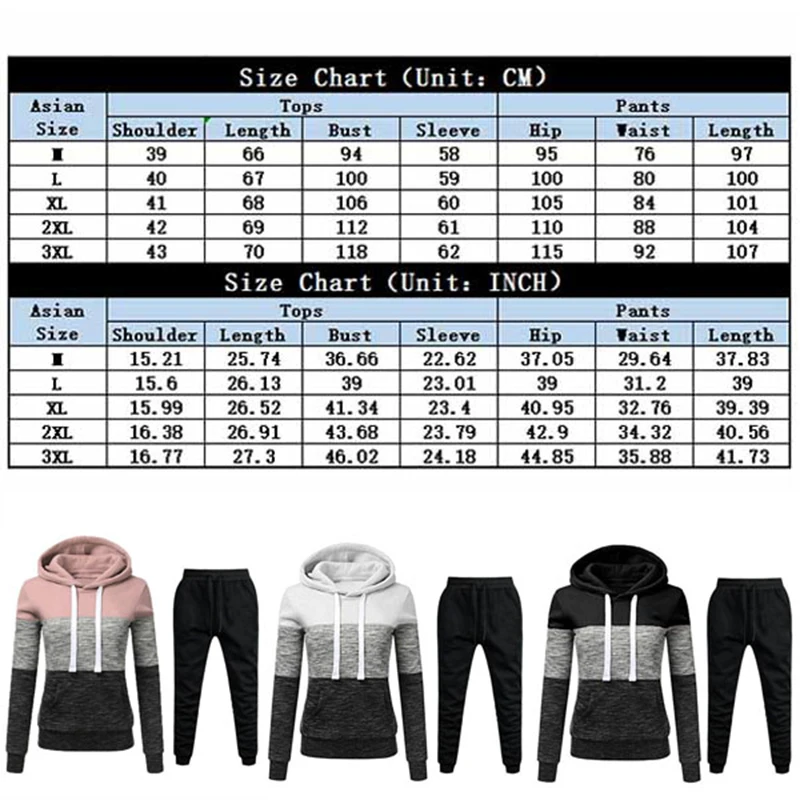 Fashion Women Two Pieces Tracksuit Sweatshirts Pullover Hoodies Suit Female Jogger Pants Outfits Women Sweatsuits Sport Suits skirt suit set