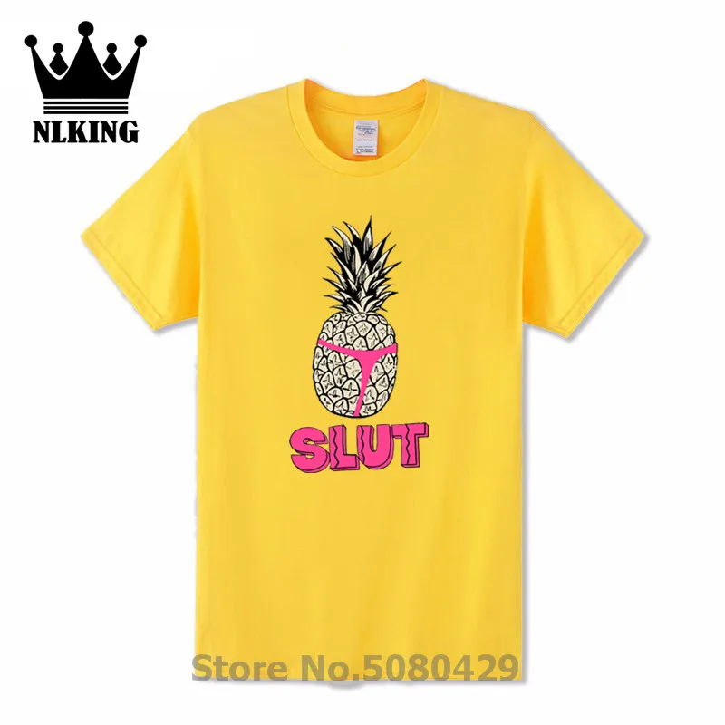 

Pineapple Slut Men humor game T-shirts Brooklyn dwarf funny summer design tees T shirts men yaoi oversized99 100% Cotton tshirts