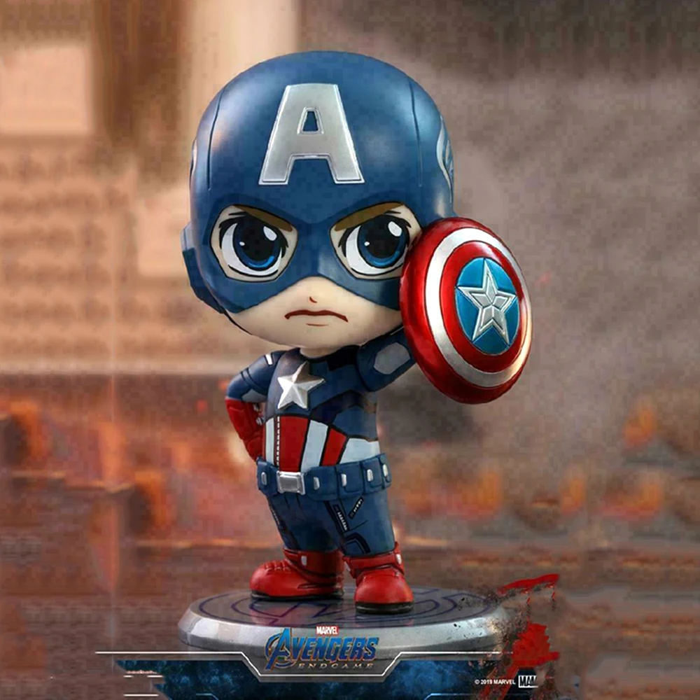 11 см cuit мультфильм горячие игрушки Cosbaby Мстители Endgame Капитан Америка щит Bobble-Head фигурки мини-фигуры
