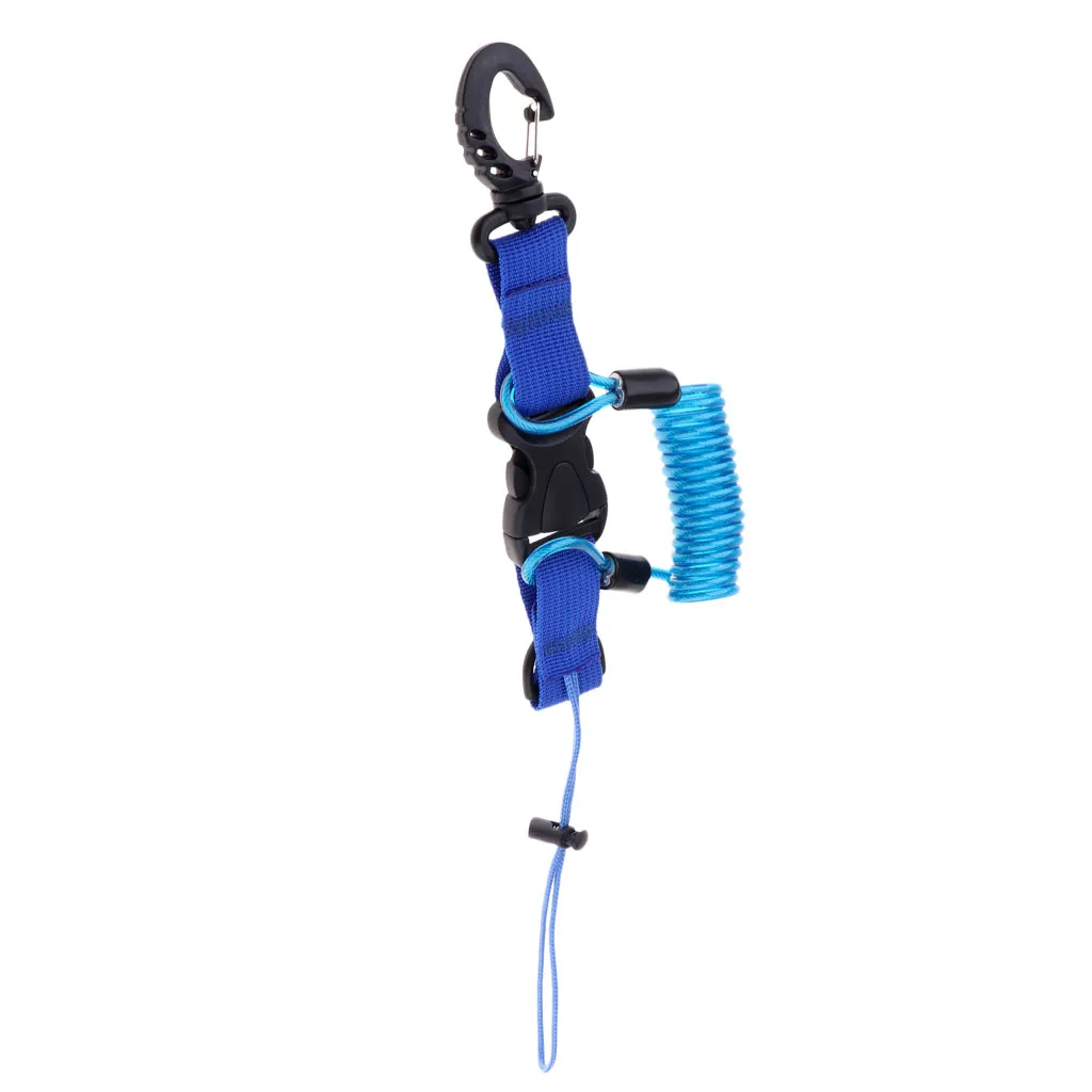 Scuba Diving Dive Lanyard Clip Snorkeling Webbing Strap with Quick Release Buckle for Camera Holding