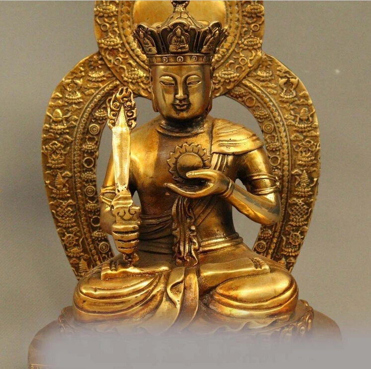 725+++ 11 китайская Бронзовая позолота техника японский буддизм Fudo Myo-o Acalanatha Будда