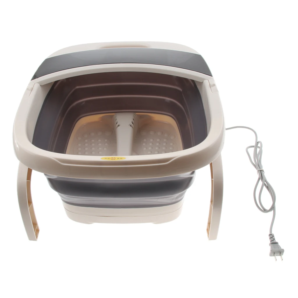  Home Foldable Electric Foot Bath Tub Foot Wash Basin Feet Spa Bucket Basin Massager with Heat Tool 