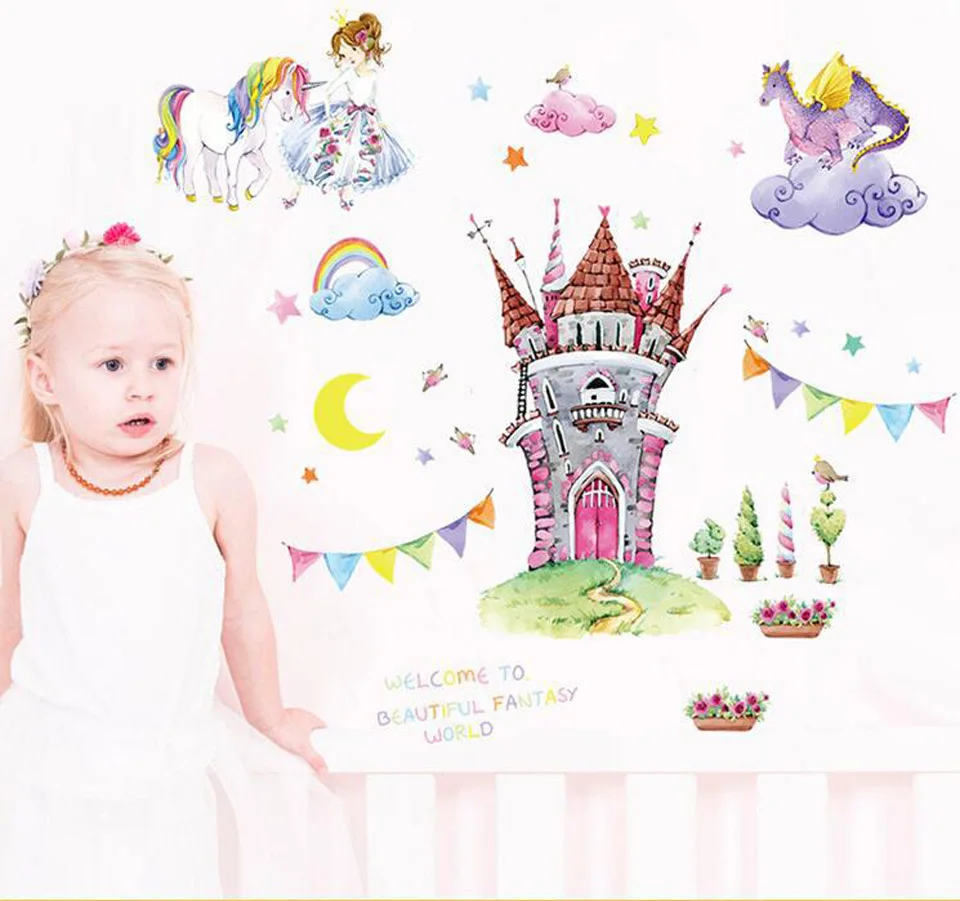 Unicorn Wall Stickers For GIrl Room