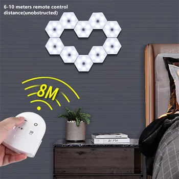 

Magnetic Honeycomb Touch Lamp Modern LED Night Light Quantum Lamp Modular Touch Sensitive Lighting LED Night Lights Indoor Decor