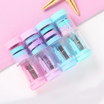 

Creative Candy Color Pencil Sharpener With Four Candy Color Eraser Pencil Sharpener Office Learning Supplies Cute Prize Gift