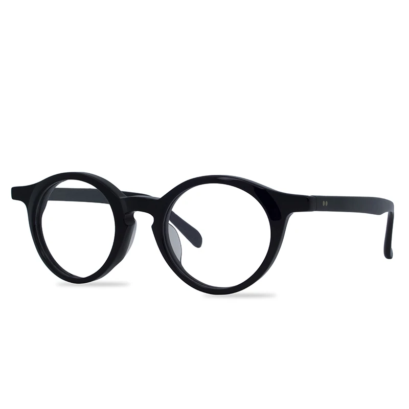 

Fashion Sodium Acetate Round Frame Glasses Lightweight Unisex Trendy Optical Glasses