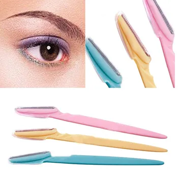 

3PCs Portable Eyebrow Trimmer Eyebrow Knife Women Makeup Facial Tool Eyebrow Lip Razor Trimmer Blade Shaver Knife Beauty Tool