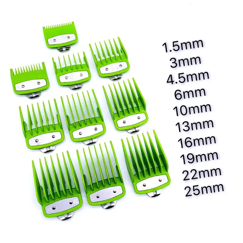 Оптовые цены, 2/8/10 шт. парикмахерской укладки Руководство гребень волос клип машинка для стрижки зеленого и фиолетового цвета лимит гребень