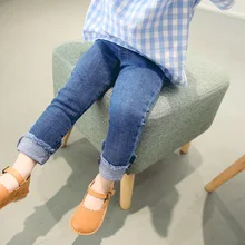 Детская одежда; осенние детские брюки; женские ковбойские брюки для малышей; повседневные брюки для девочек; Модная одежда в Корейском стиле