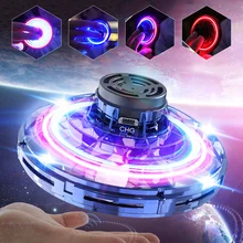 Flynova Атлетическая игра игрушка антистресс Ручной мини летающий ротатор Дрон НЛО светодиодный Спиннер для пальцев ротационный подарок ребенку