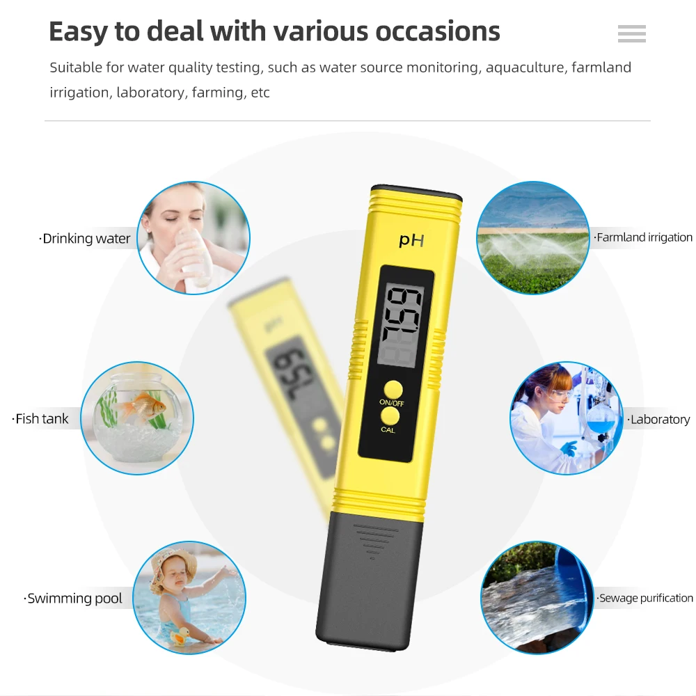 TDS  PH  0.01 PH    ׽, 0-14 PH LCD PPM ׽  , 0-9990ppm