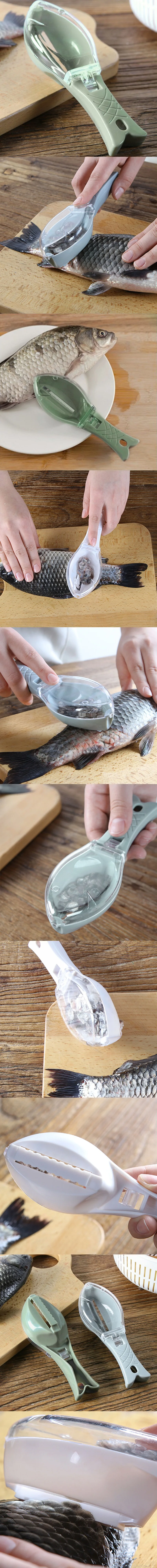 New Fish Scale Remover Scaler Scraper Cleaner Kitchen Tool Peeler Gadgets