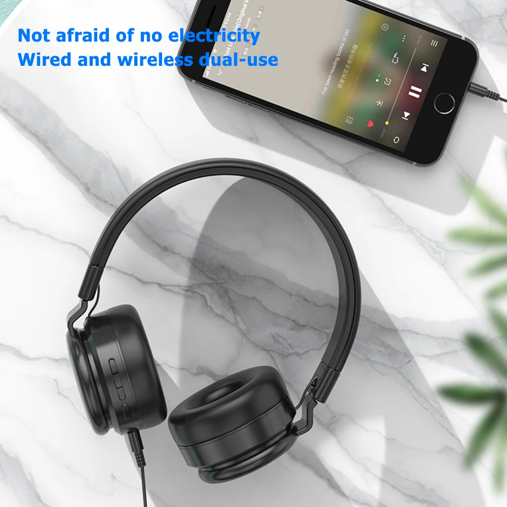 Foldable Bluetooth Headphone Wired Wireless Over Ear Headset with Microphones Wired Earphone HiFi Headphones