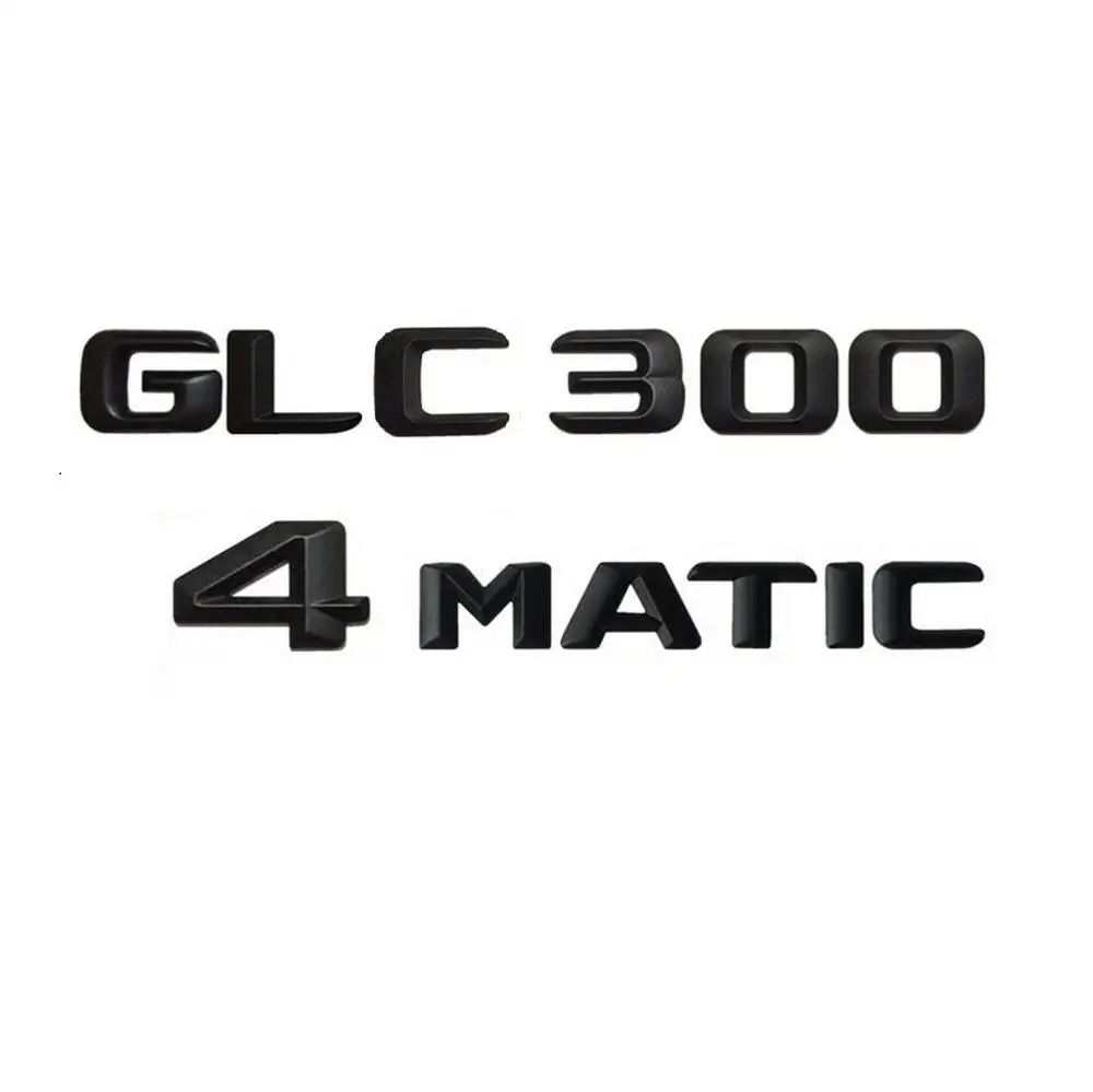 Matt Black Черными буквенными принтами и багажник автомобиля эмблемы значка эмблемы для Mercedes X253 GLC300 4matic - Цвет: Matt Black