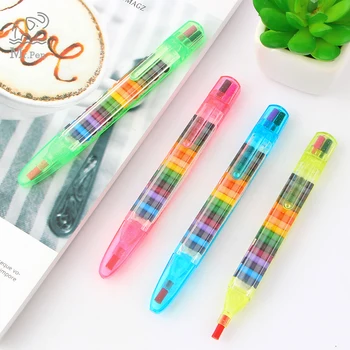 

3PCS 20 Colors Crayons Oil Pastel Creative Colored Graffiti Pen for Kids Painting Drawing Supplies Student Kawaii Stationery